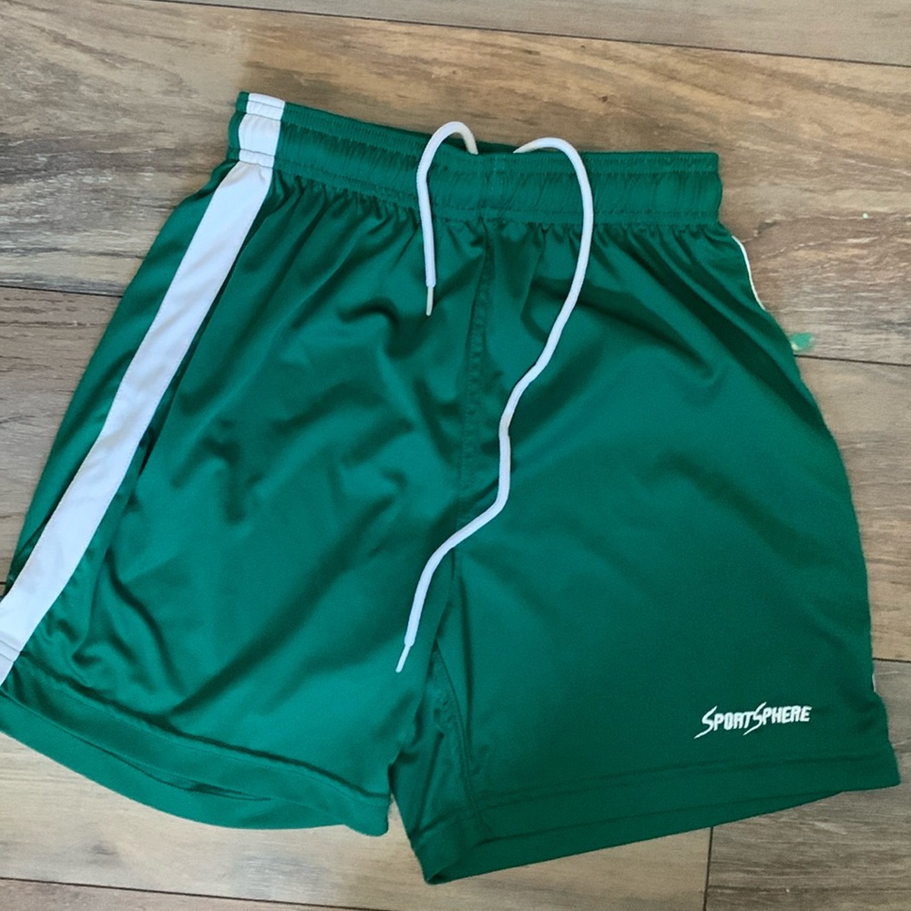 Kids Green Soccer Shorts